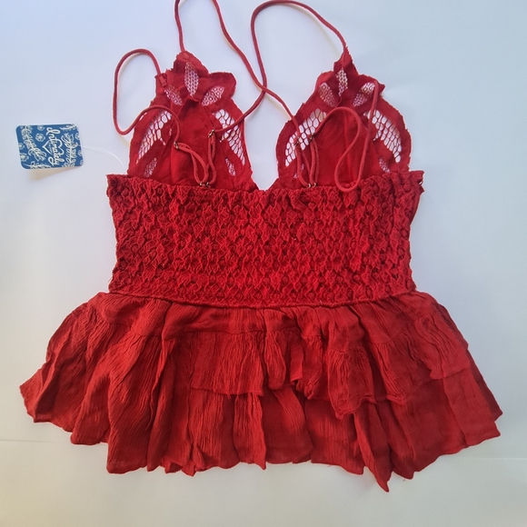 Free People Adella Womens Cami in Red - Picture 11 of 11